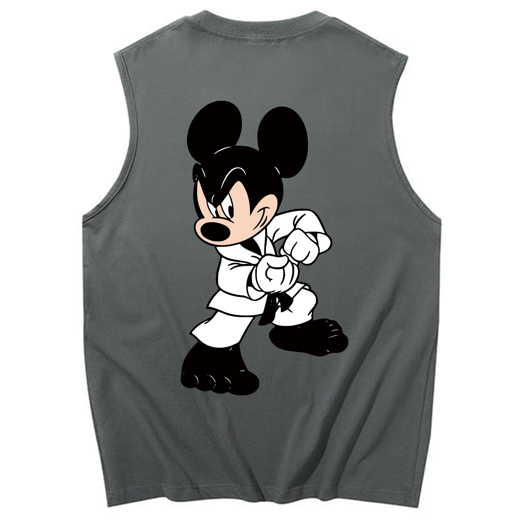 ミッキーマウス Mickey Mouse コットン100％タンクトップ（背面プリント）